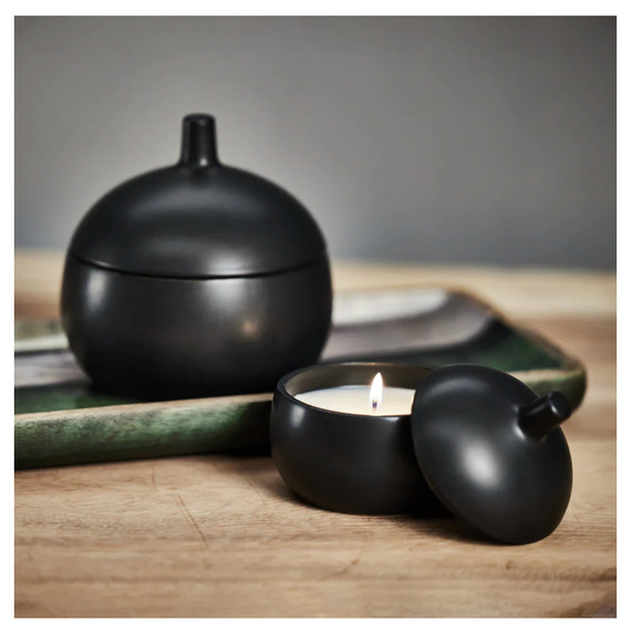 ZODAX Bodega Ceramic Candle Large Black Lemon Blackberry Musk 16.7oz 50hr NIB - Picture 1 of 11